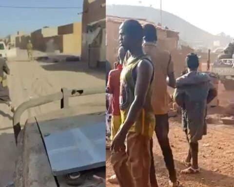 Gunfire in many places and the sound of explosions in many places, a big attack by terrorists in the whole of Mali